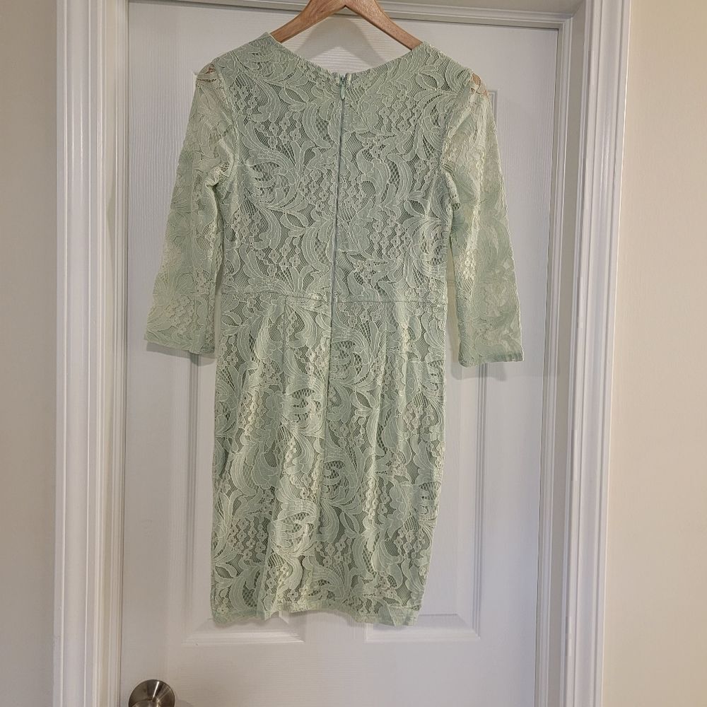 Lulus | Bodycon Dress | Lace | Mint Green | Small - Picture 4 of 7